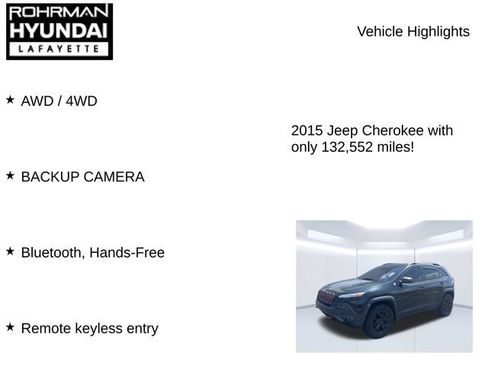 Used 2015 Jeep Cherokee Trailhawk AWD/4WD image 7