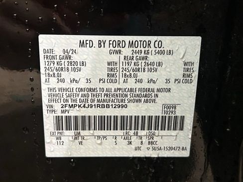 Certified 2024 Ford Edge SEL w/ Convenience Package AWD/4WD image 42