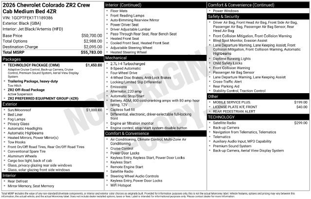 Certified 2026 Chevrolet Colorado ZR2 w/ Technology Package AWD/4WD image 33