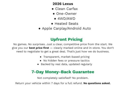 Used 2026 Lexus TX 500h AWD w/ Technology Package image 2