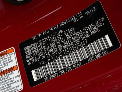 Used 2013 Subaru BRZ Limited w/ Popular Pkg 1A RWD image 48
