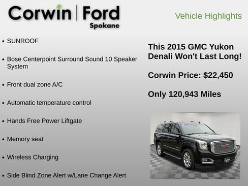 Used 2015 GMC Yukon Denali image 6