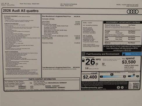 New 2026 Audi A5 2.0T Premium AWD/4WD image 36