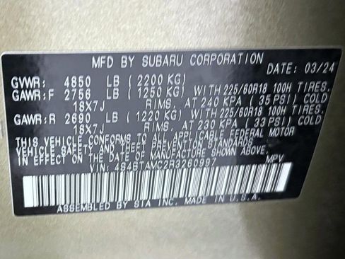 Used 2024 Subaru Outback Limited image 25