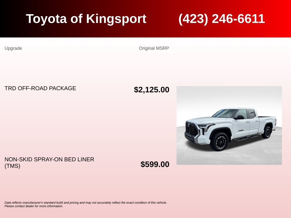 Used 2024 Toyota Tundra SR5 w/ TRD Off-Road Package AWD/4WD image 3