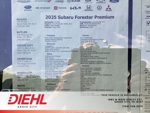 Used 2025 Subaru Forester Premium AWD/4WD image 15