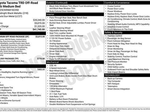 Used 2022 Toyota Tacoma TRD Off-Road w/ TRD Premium Off Road Package RWD image 17