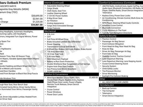 Used 2023 Subaru Outback Premium image 31