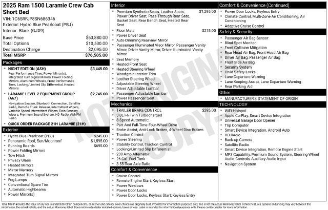 Used 2025 RAM 1500 Laramie w/ Night Edition AWD/4WD image 5