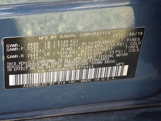 Used 2019 Subaru Outback 2.5i Premium w/ Popular Package #2 AWD/4WD image 17