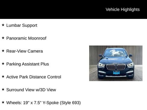 Used 2021 BMW X3 xDrive30i w/ Convenience Package AWD/4WD image 11
