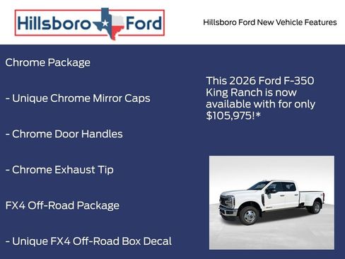 New 2026 Ford F350 King Ranch w/ Chrome Package AWD/4WD image 5