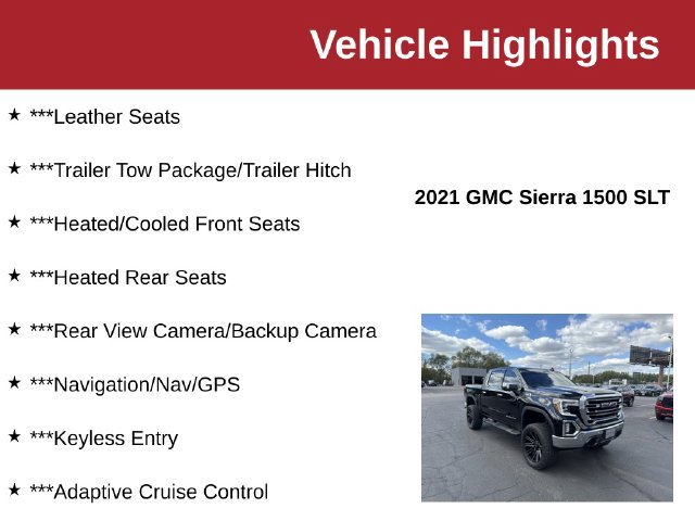 Used 2021 GMC Sierra 1500 SLT w/ SLT Premium Plus Package AWD/4WD image 10