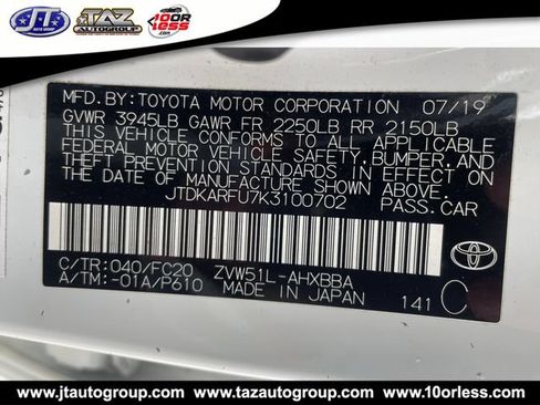 Used 2019 Toyota Prius L Eco FWD image 20