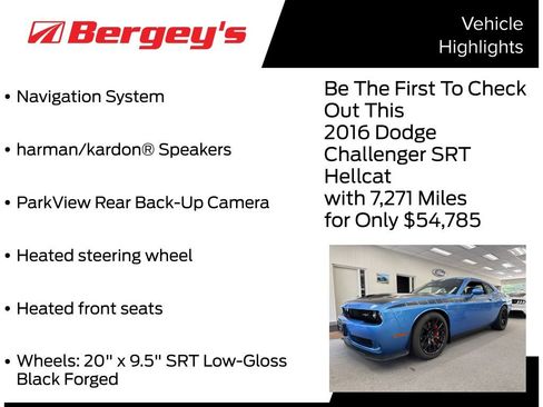 Used 2016 Dodge Challenger SRT Hellcat RWD image 5