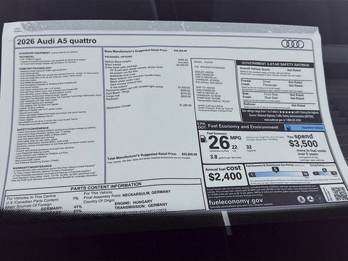 Used 2026 Audi A5 2.0T Premium AWD/4WD image 9