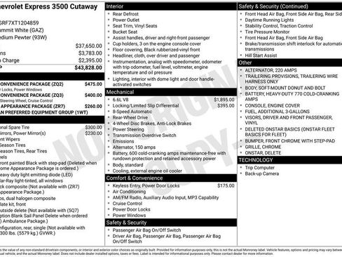 New 2026 Chevrolet Express 3500 w/ Power Convenience Package RWD image 2