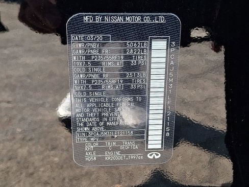 Used 2020 INFINITI QX50 Luxe w/ Cargo Package image 26