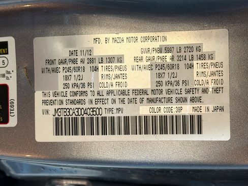 Used 2013 MAZDA CX-9 Touring image 12