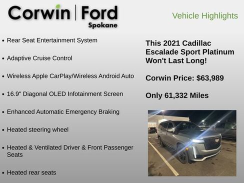 Used 2021 Cadillac Escalade Sport Platinum image 12