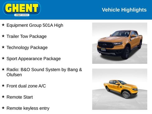 Used 2022 Ford Ranger Lariat w/ Equipment Group 501A High image 2