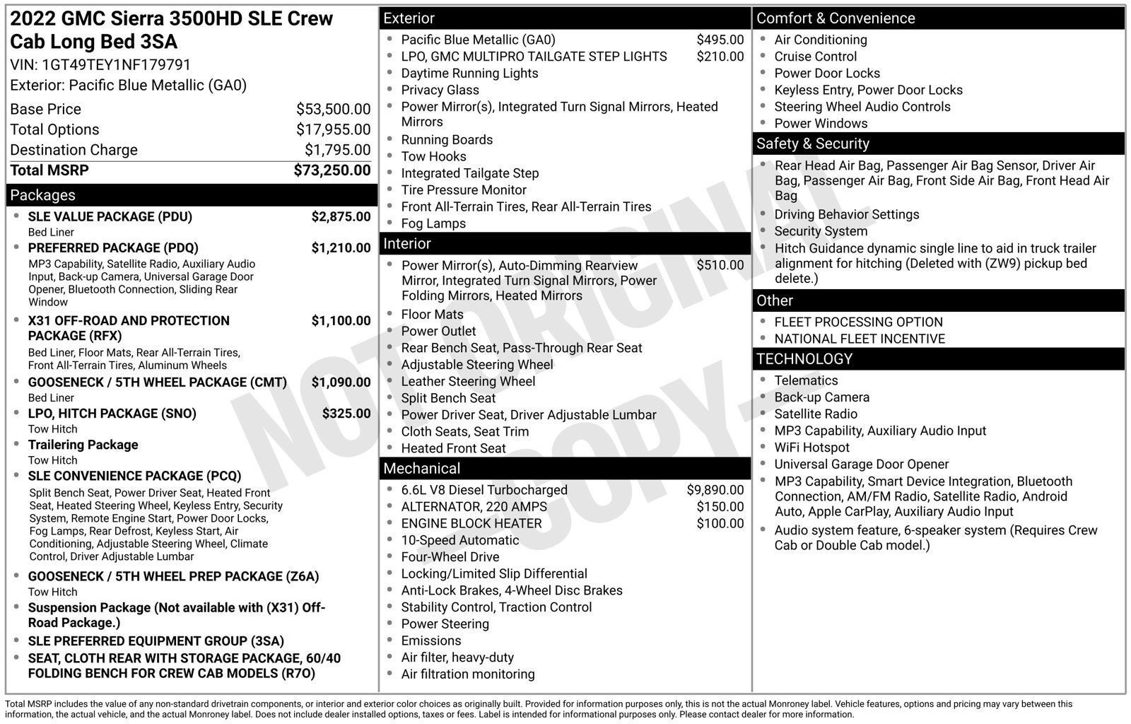 Used 2022 GMC Sierra 3500 SLE w/ SLE Value Package AWD/4WD image 3