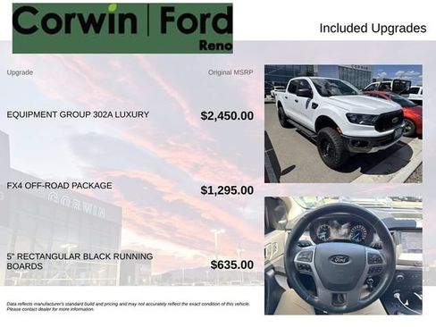Used 2020 Ford Ranger XLT w/ Equipment Group 302A Luxury AWD/4WD image 3