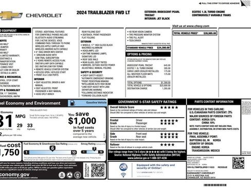 Used 2024 Chevrolet TrailBlazer LT image 4
