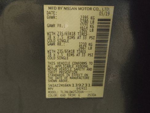 Used 2019 Nissan Murano SV image 33