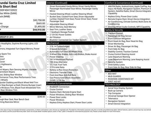 Certified 2025 Hyundai Santa Cruz Limited AWD/4WD image 35