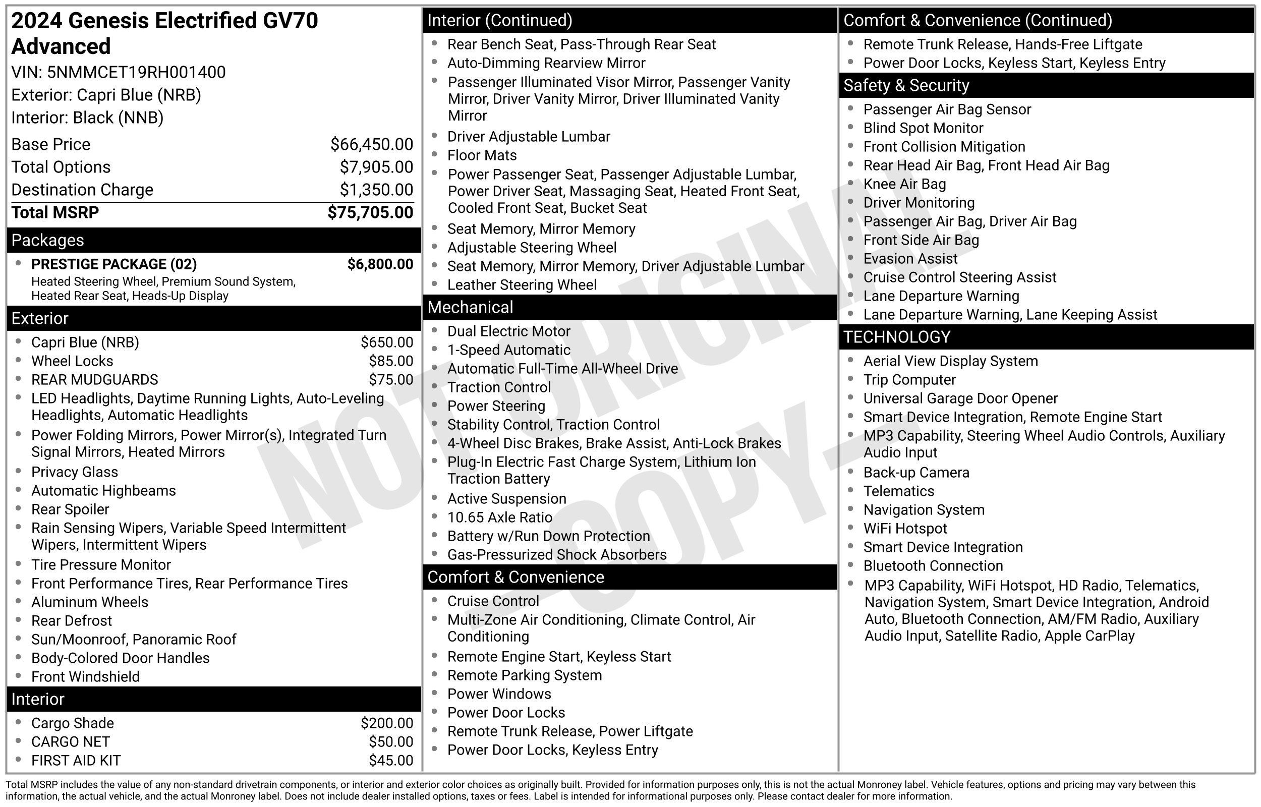 Used 2024 Genesis Electrified GV70 w/ Prestige Package AWD/4WD image 3