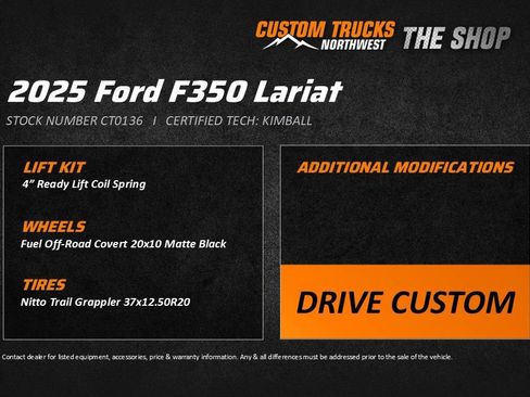 Used 2025 Ford F350 Lariat w/ Black Appearance Package image 2