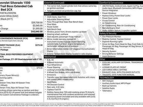 Used 2020 Chevrolet Silverado 1500 Custom Trail Boss w/ Custom Convenience Package image 3