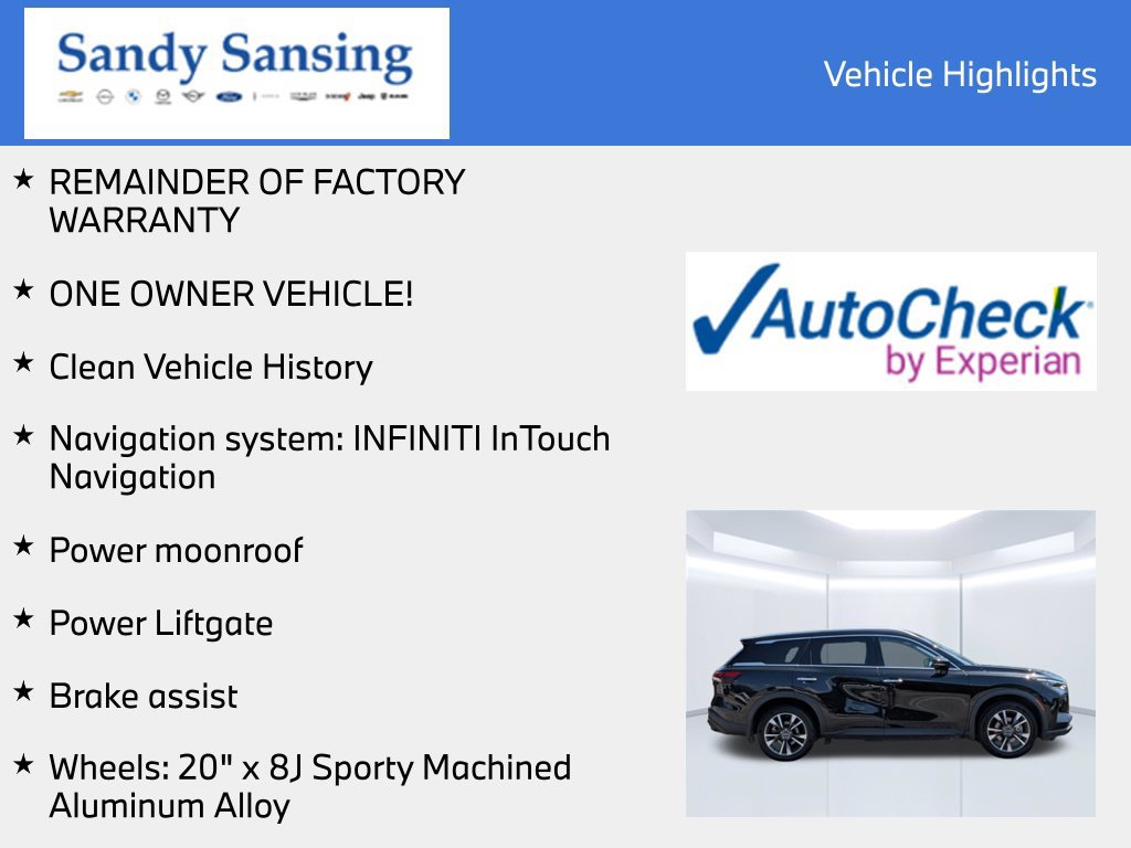 Used 2023 INFINITI QX60 Luxe w/ Cargo Package FWD image 8