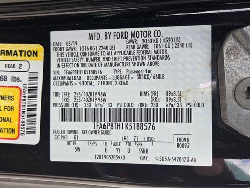 Used 2019 Ford Mustang Premium w/ Equipment Group 201A RWD image 28
