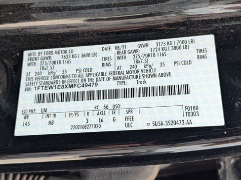 Used 2021 Ford F150 Tremor w/ Equipment Group 402A High AWD/4WD image 31