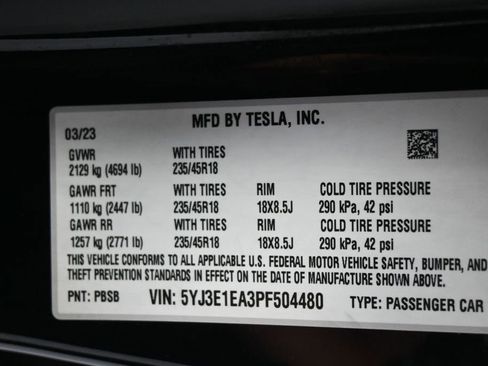 Used 2023 Tesla Model 3 Standard Range RWD image 8