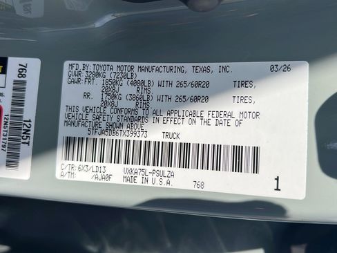 New 2026 Toyota Tundra Limited image 38