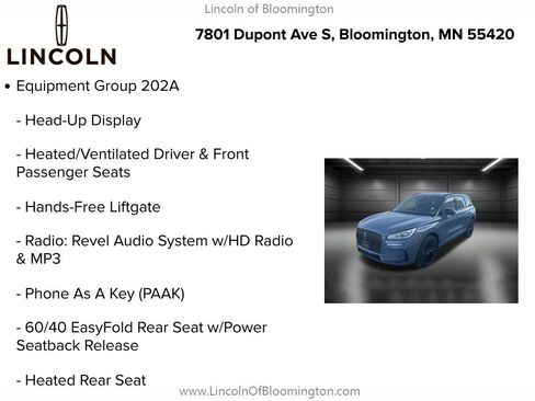 New 2025 Lincoln Corsair Reserve w/ Equipment Group 202A image 9