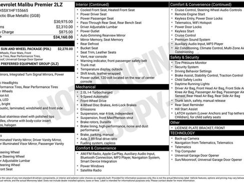 Used 2017 Chevrolet Malibu Premier w/ Premier Sun and Wheel Package image 24