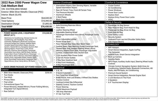 Certified 2022 RAM 2500 Power Wagon AWD/4WD image 26