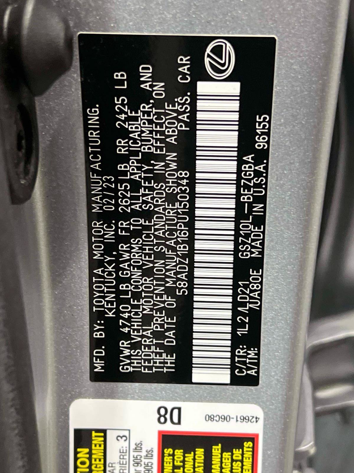 Used 2023 Lexus ES 350 w/ Premium Package FWD image 32