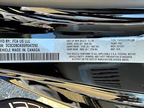 New 2025 Dodge Charger R/T w/ Quick Order Package 25M R/T image 10