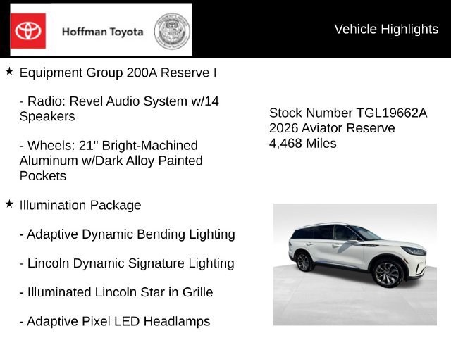 Used 2026 Lincoln Aviator Reserve w/ Illumination Package AWD/4WD image 10