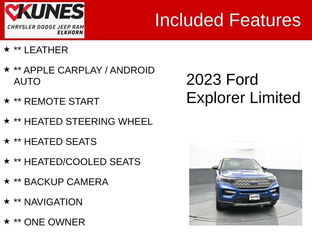 Used 2023 Ford Explorer Limited AWD/4WD image 2