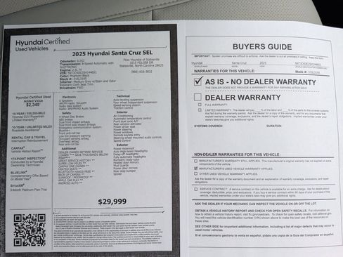 Certified 2025 Hyundai Santa Cruz SEL image 33