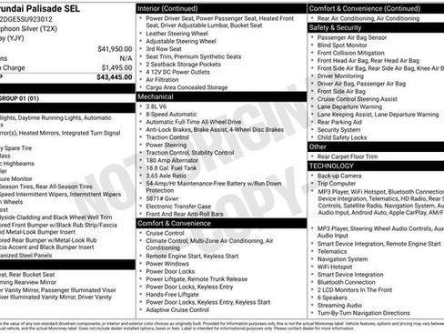 Certified 2025 Hyundai Palisade SEL AWD/4WD image 10