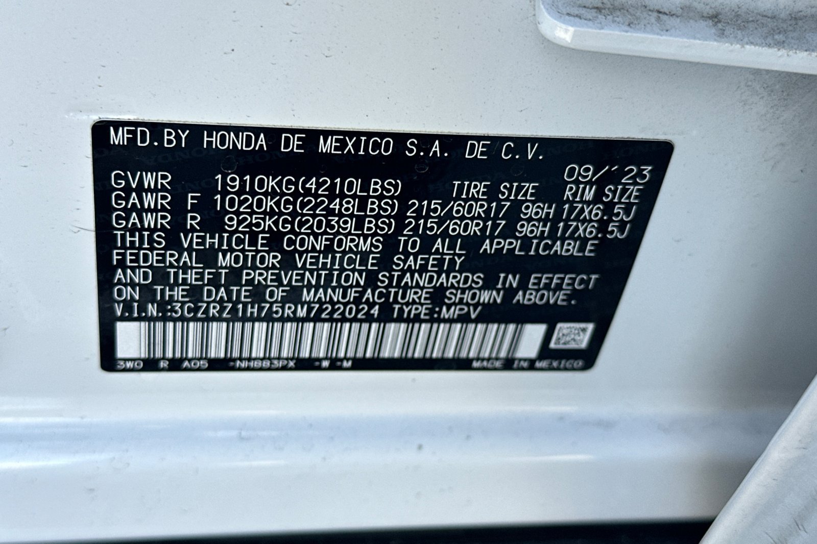 Certified 2024 Honda HR-V EX-L image 28