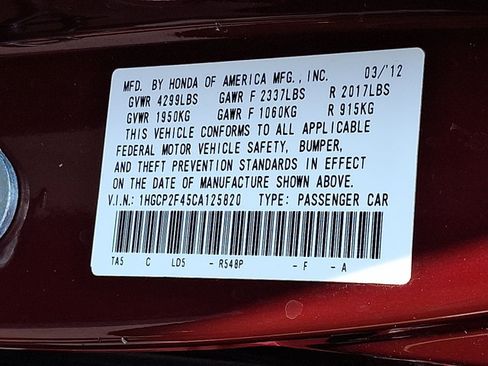 Used 2012 Honda Accord LX image 26