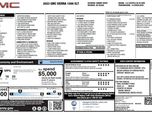 Used 2023 GMC Sierra 1500 SLT w/ SLT Premium Package AWD/4WD image 3